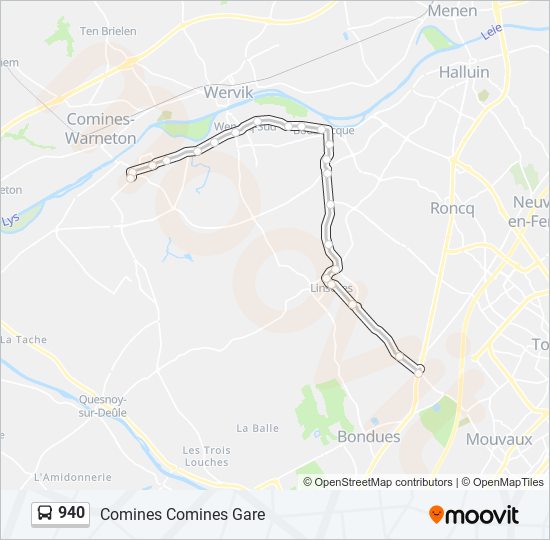 940 bus Line Map