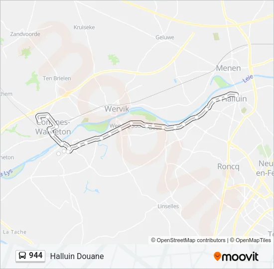 Plan de la ligne 944 de bus
