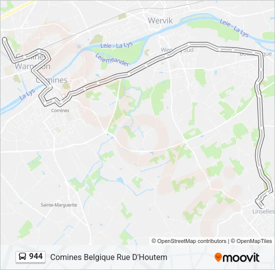 Plan de la ligne 944 de bus