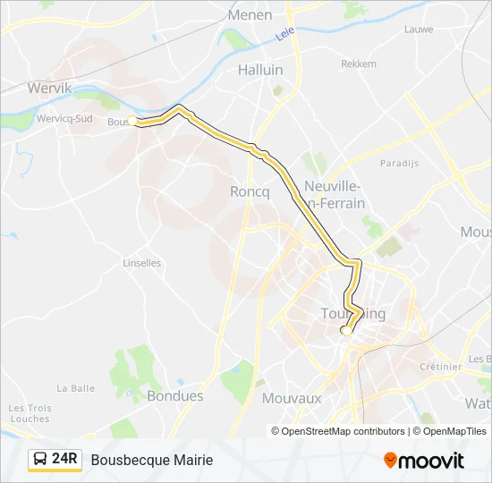 24R Bus Line Map