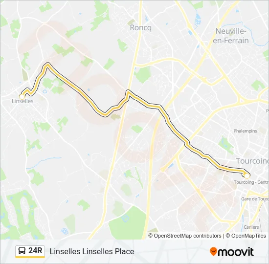 24R Bus Line Map