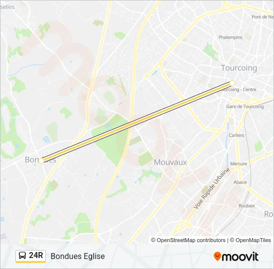 24R Bus Line Map