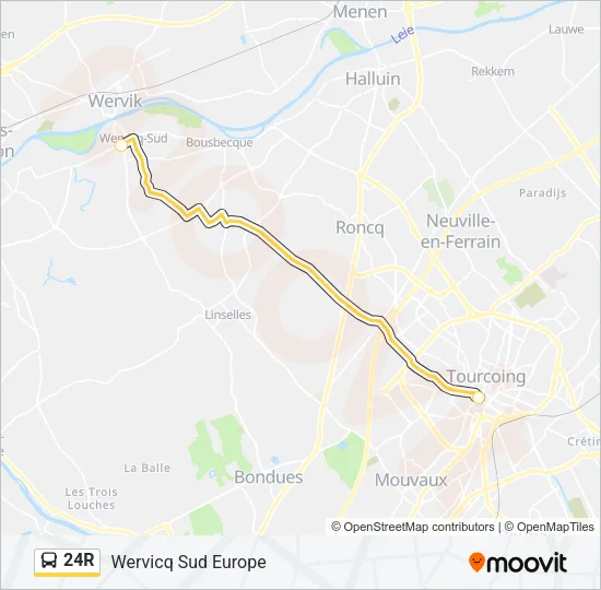 24R Bus Line Map