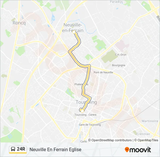 24R Bus Line Map