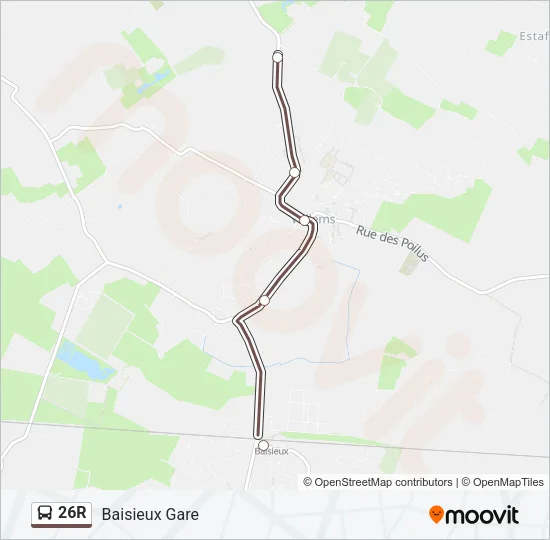 26R Bus Line Map