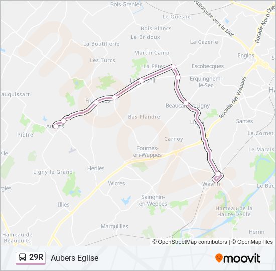 29R bus Line Map