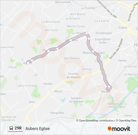 29R Bus Line Map