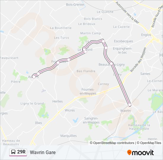 29R bus Line Map