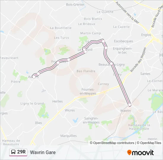 29R Bus Line Map
