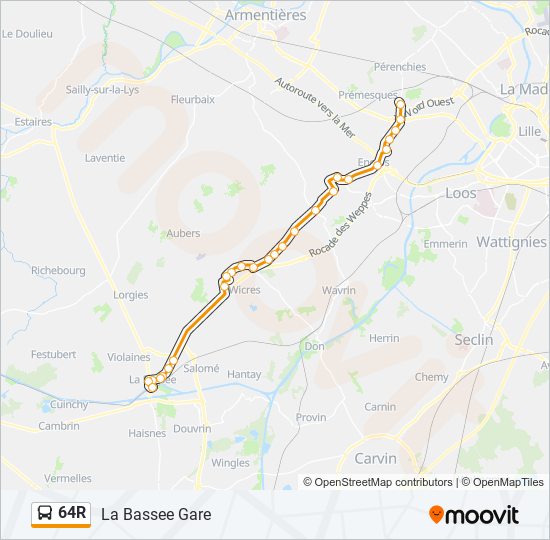 64R bus Line Map