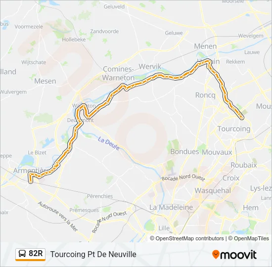 82R Bus Line Map