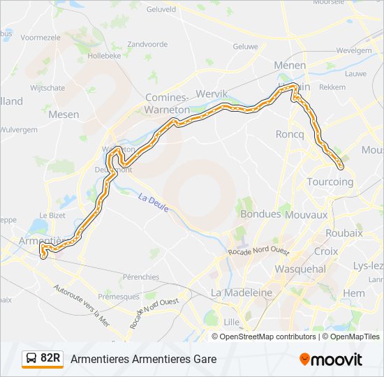 82R bus Line Map