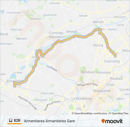 82R Bus Line Map