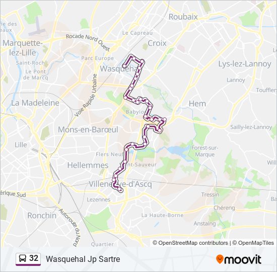 32 bus Line Map