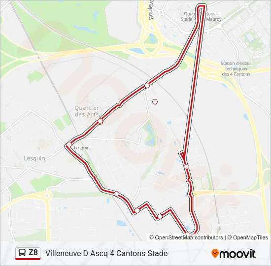 Z8 Bus Line Map