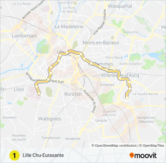 M1 Metro Line Map