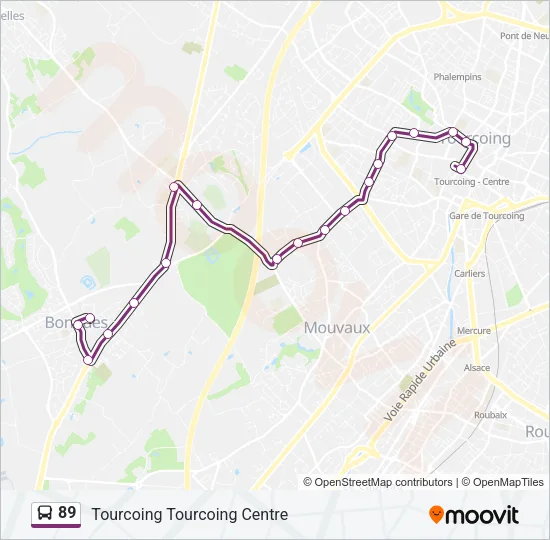 89 Bus Line Map