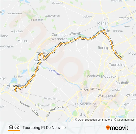 82 Bus Line Map