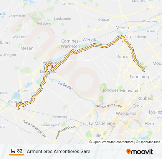 82 Bus Line Map