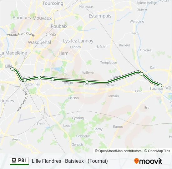 P81 Train Line Map