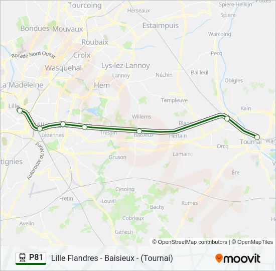 P81 Train Line Map