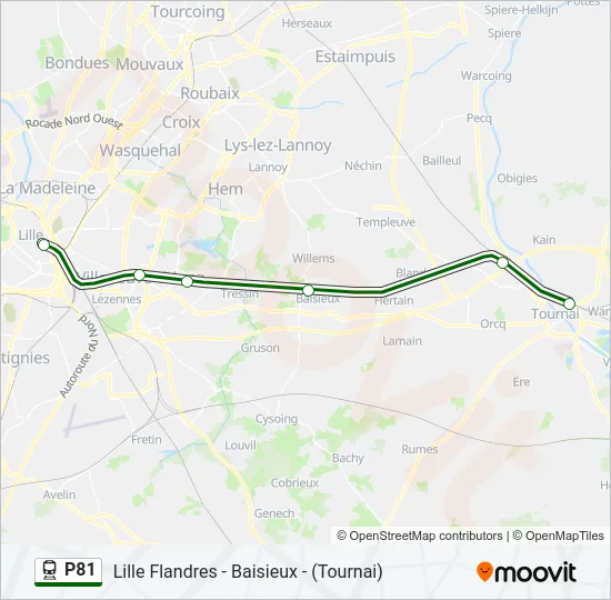 P81 Train Line Map