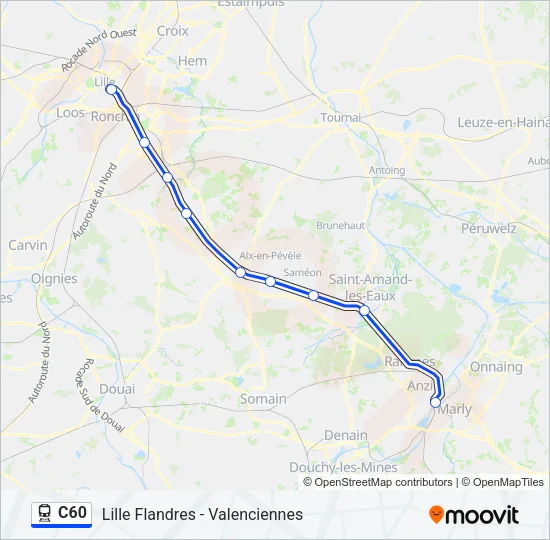C60 Train Line Map