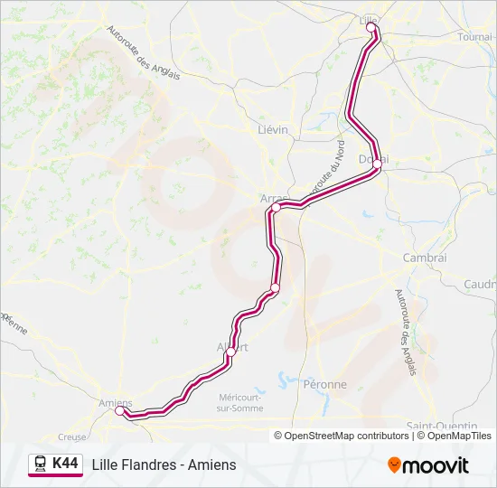 K44 Train Line Map
