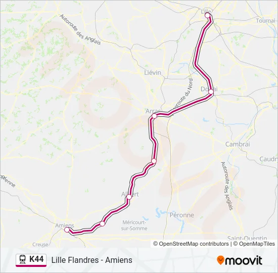 K44 Train Line Map