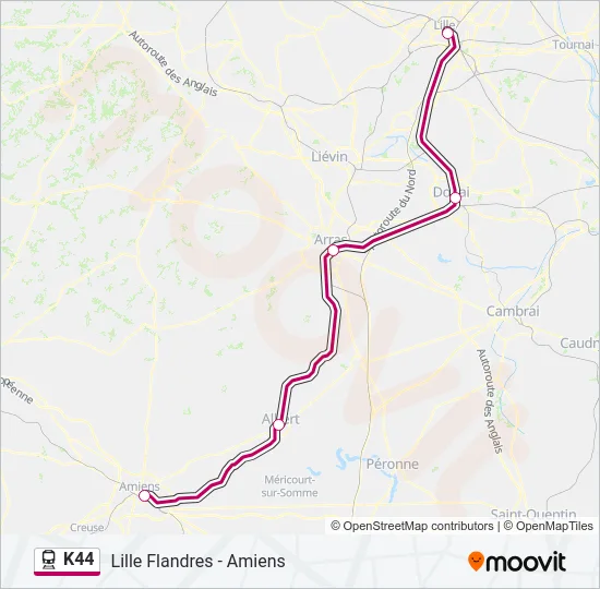 K44 Train Line Map
