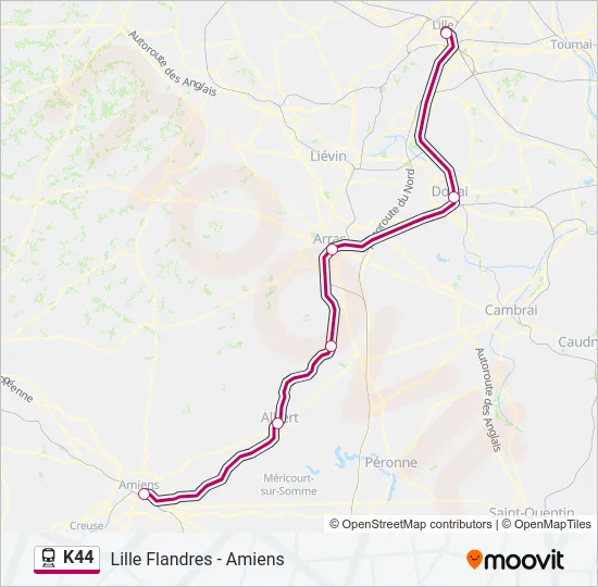 K44 Train Line Map