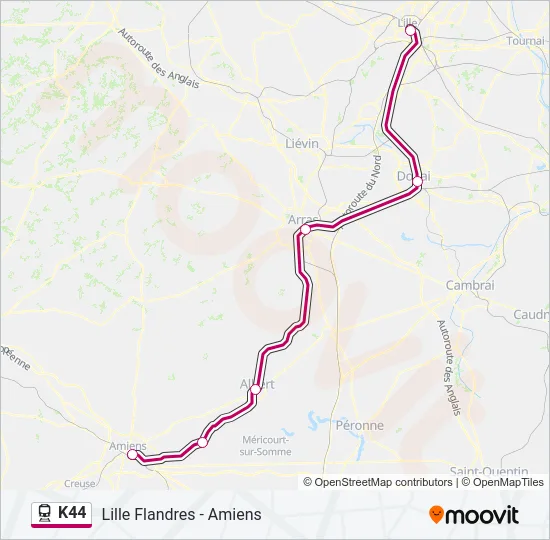 K44 Train Line Map