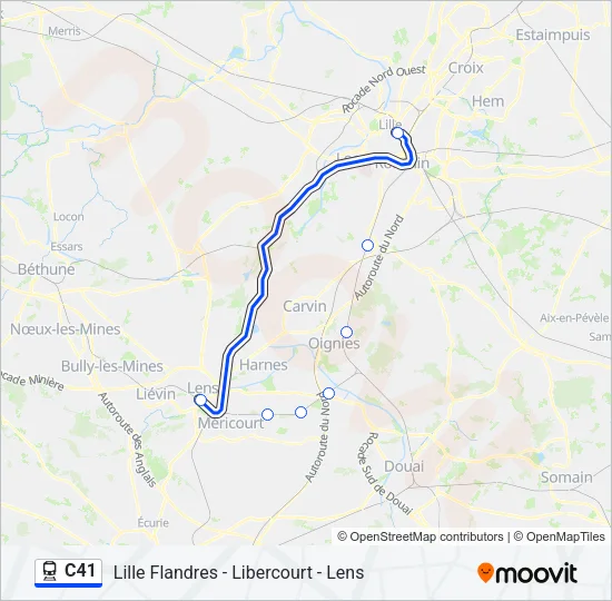 C41 Train Line Map
