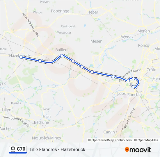 C70 Train Line Map