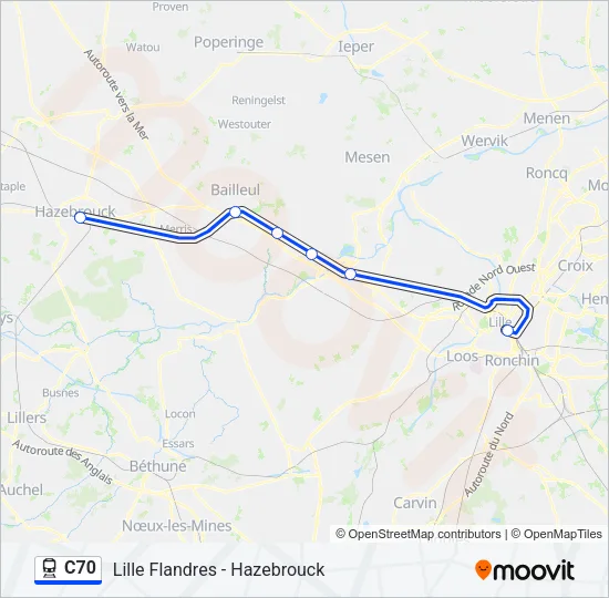 C70 Train Line Map
