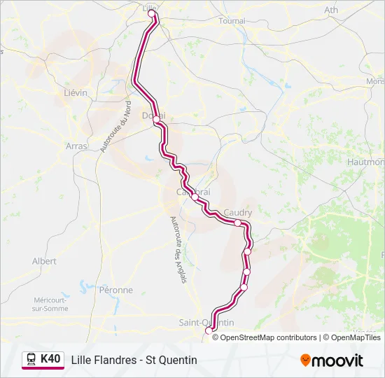 K40 Train Line Map