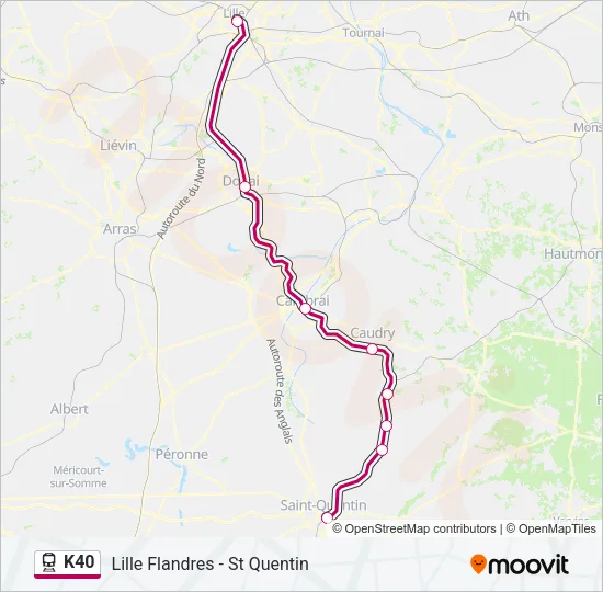 K40 Train Line Map