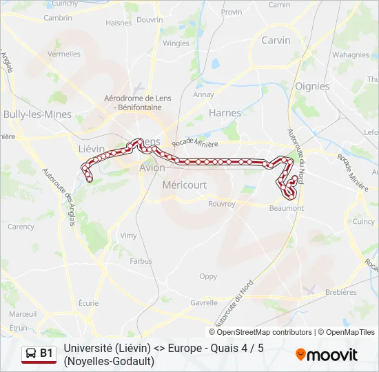 B1 Bus Line Map