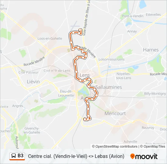 B3 Bus Line Map