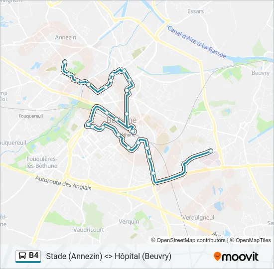B4 Bus Line Map