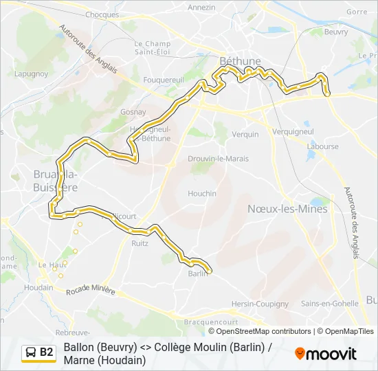 B2 Bus Line Map