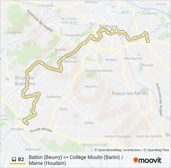 B2 Bus Line Map