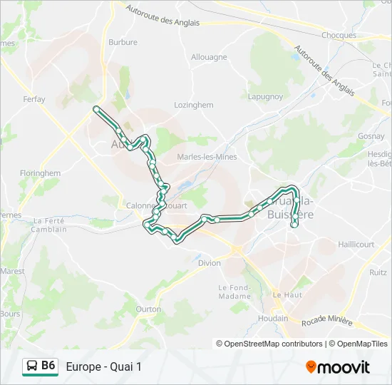 B6 Bus Line Map