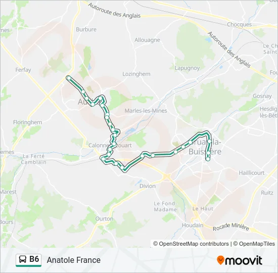 B6 Bus Line Map