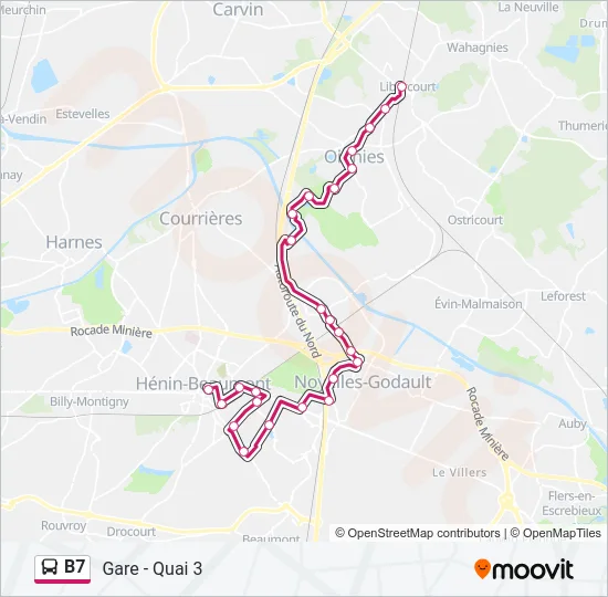 B7 Bus Line Map
