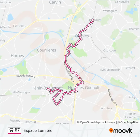 B7 Bus Line Map