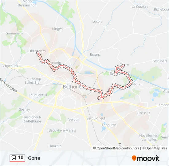 10 Bus Line Map