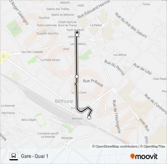 Mapa de NAVETTE CENTRE-VILLE de autobús