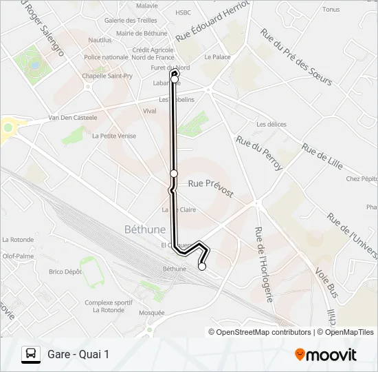 NAVETTE CENTRE-VILLE Bus Line Map