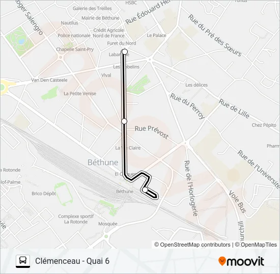 NAVETTE CENTRE-VILLE Bus Line Map